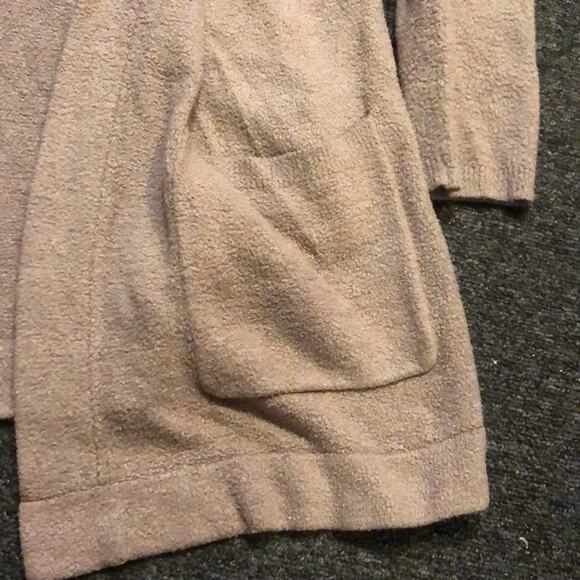 Barefoot Dreams Brand Cozy Chic Lite Resort Hooded Cardigan Sand Color Sz Small - Picture 4 of 5
